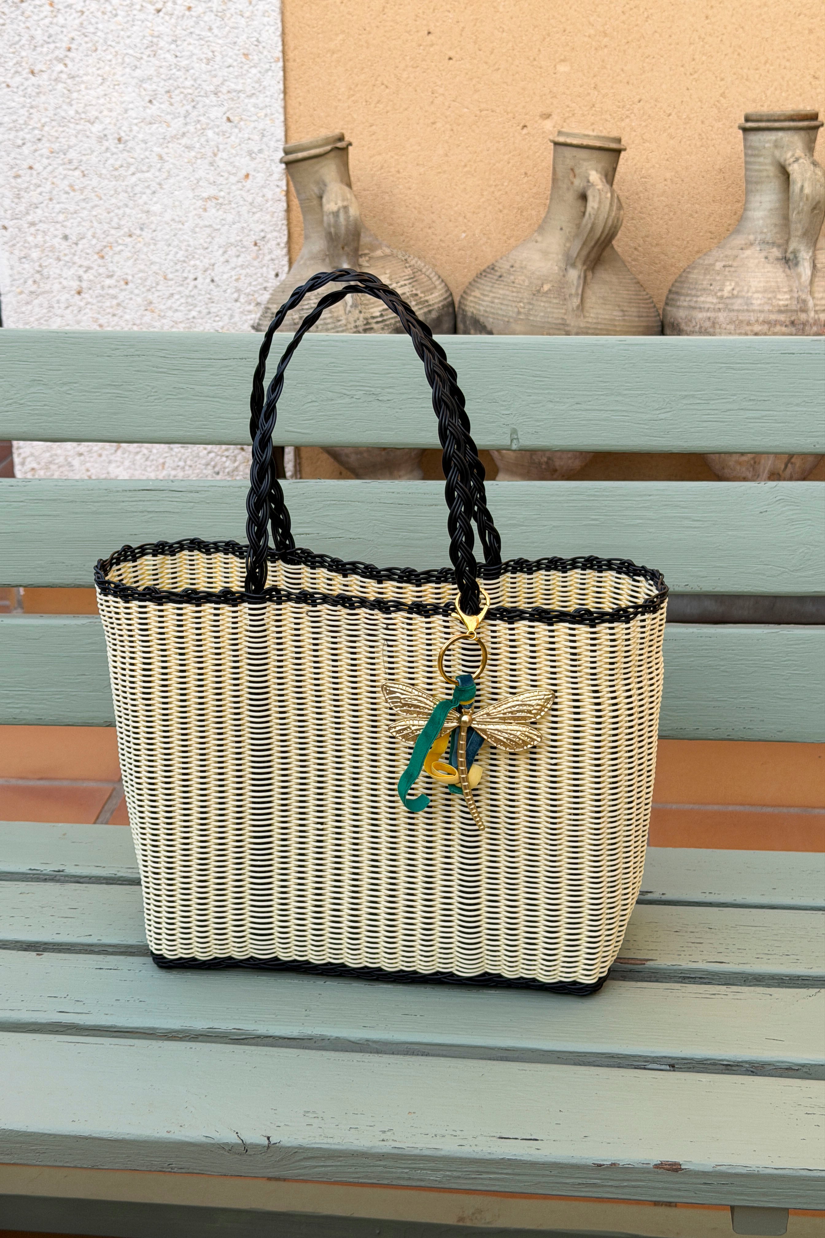 BOLSO NOPAL SMALL HUESO Y NEGRO