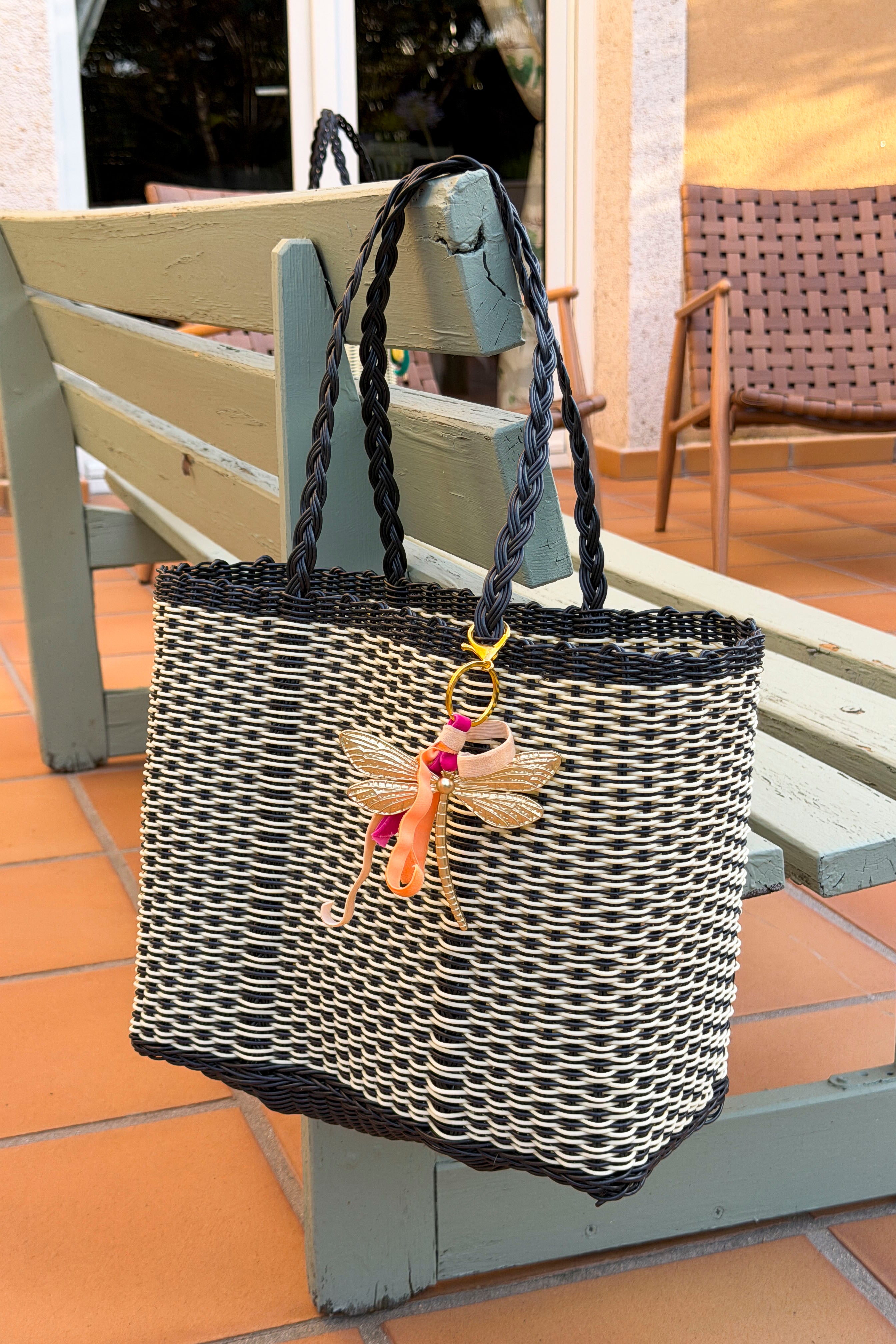 BOLSO NOPAL SMALL NEGRO Y BLANCO