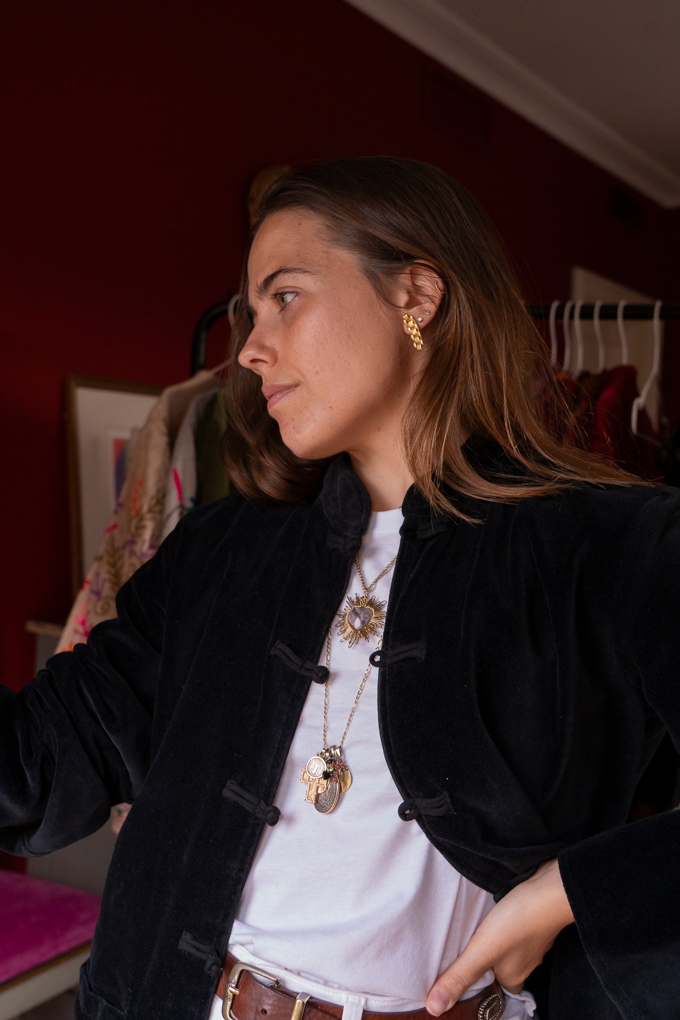 CHAQUETA TERCIOPELO MAO NEGRA