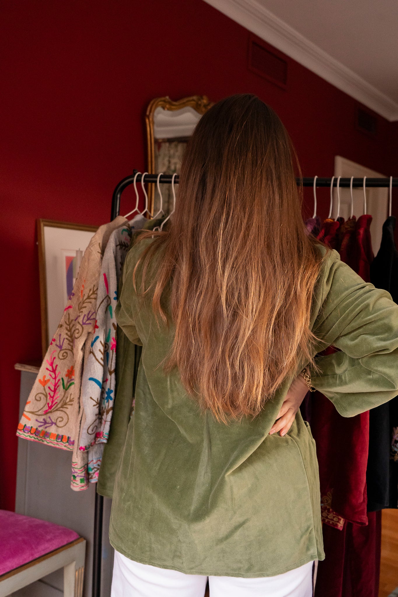 CHAQUETA TERCIOPELO MAO VERDE