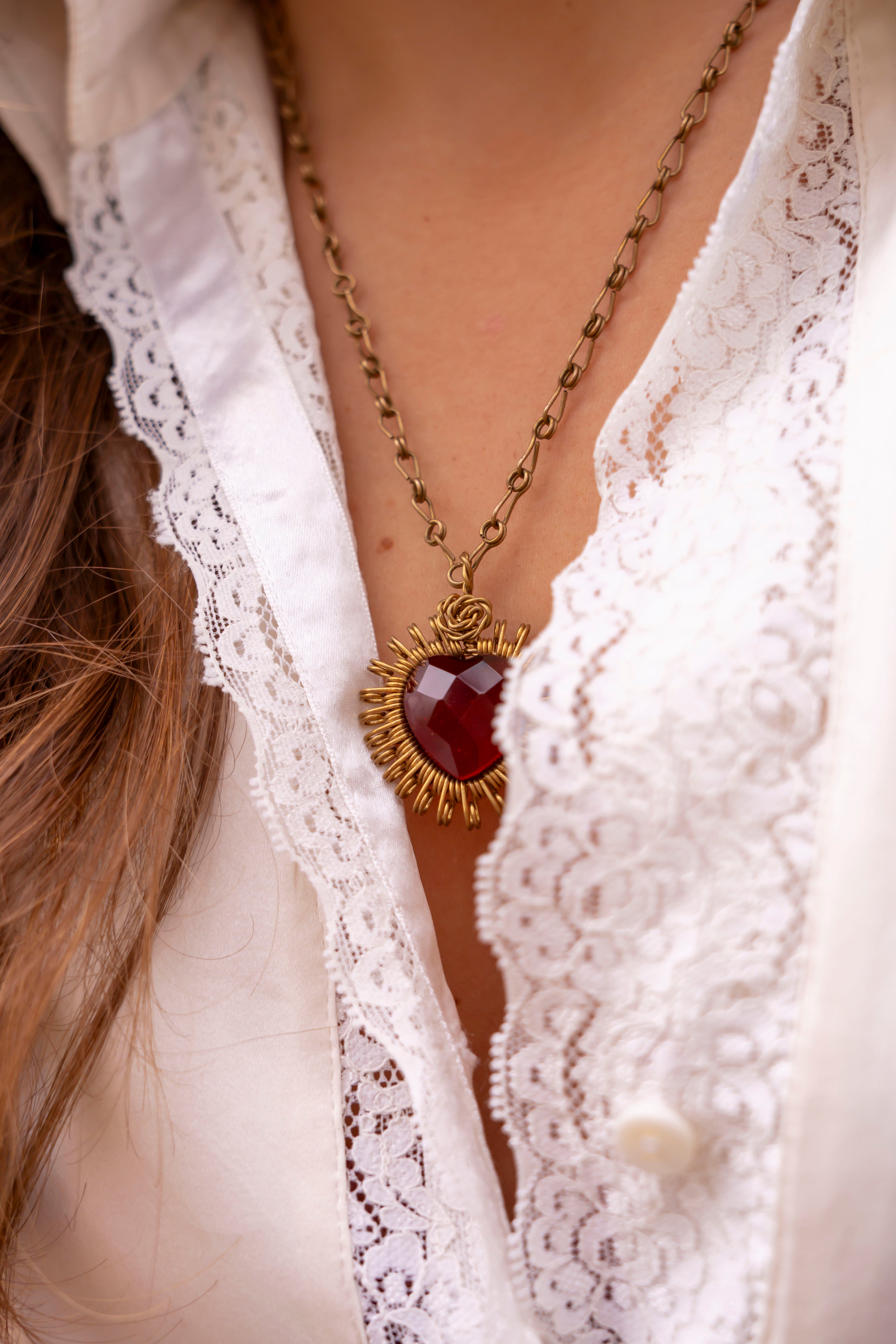 INMACULADO CORAZÓN CRISTAL ROJO