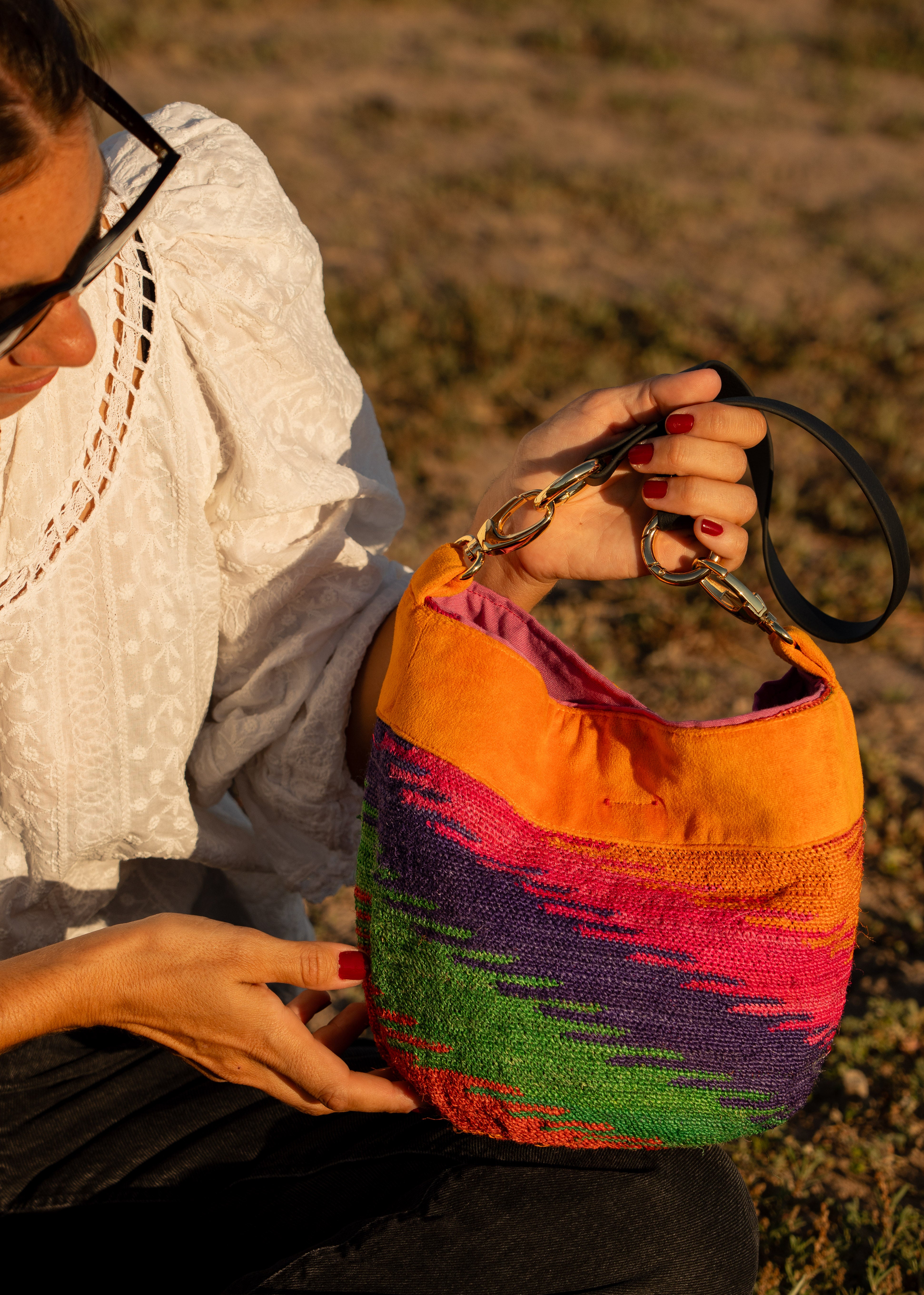 SHIGRA AMAZONITA NARANJA Y MULTICOLOR
