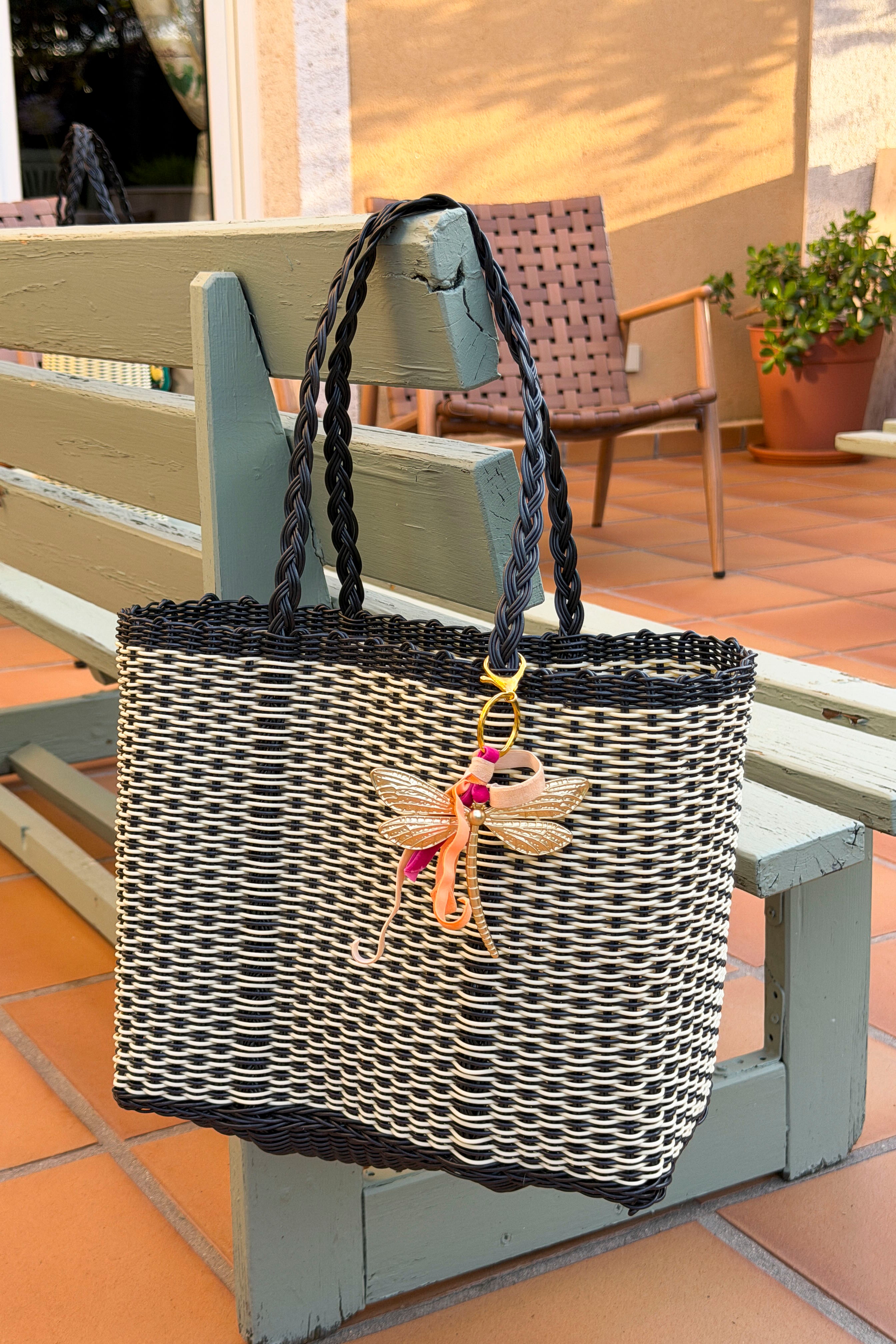 BOLSO NOPAL SMALL NEGRO Y BLANCO