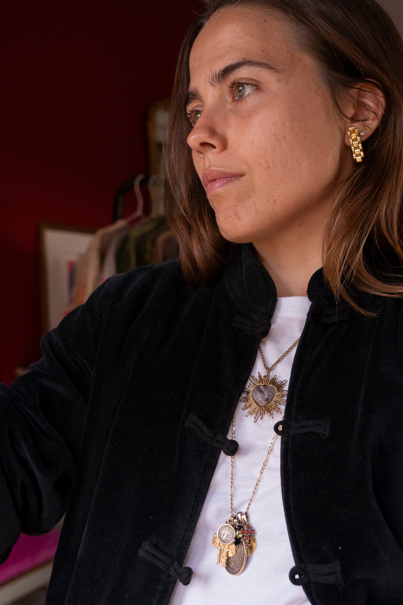 CHAQUETA TERCIOPELO MAO NEGRA