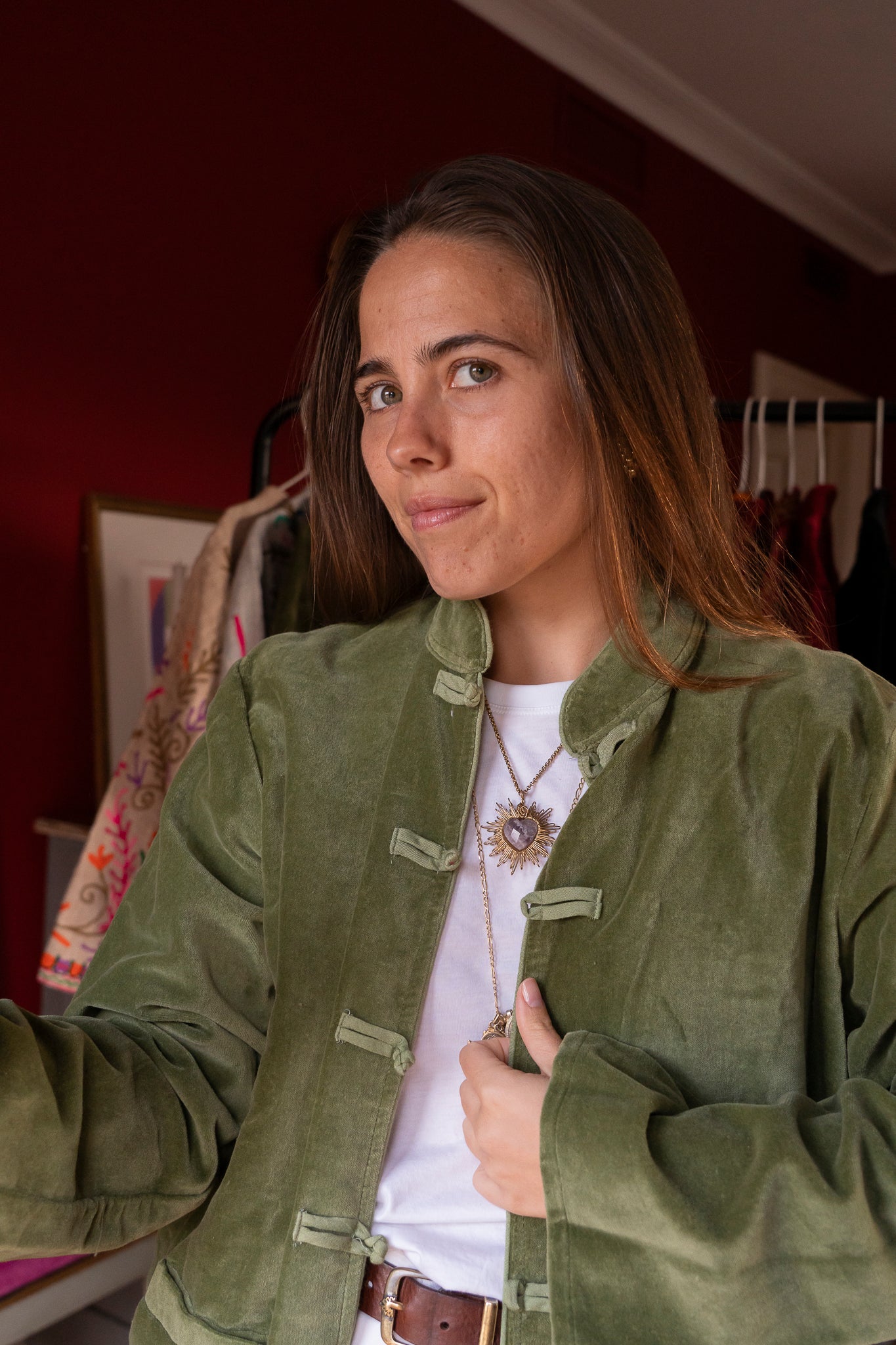 CHAQUETA TERCIOPELO MAO VERDE