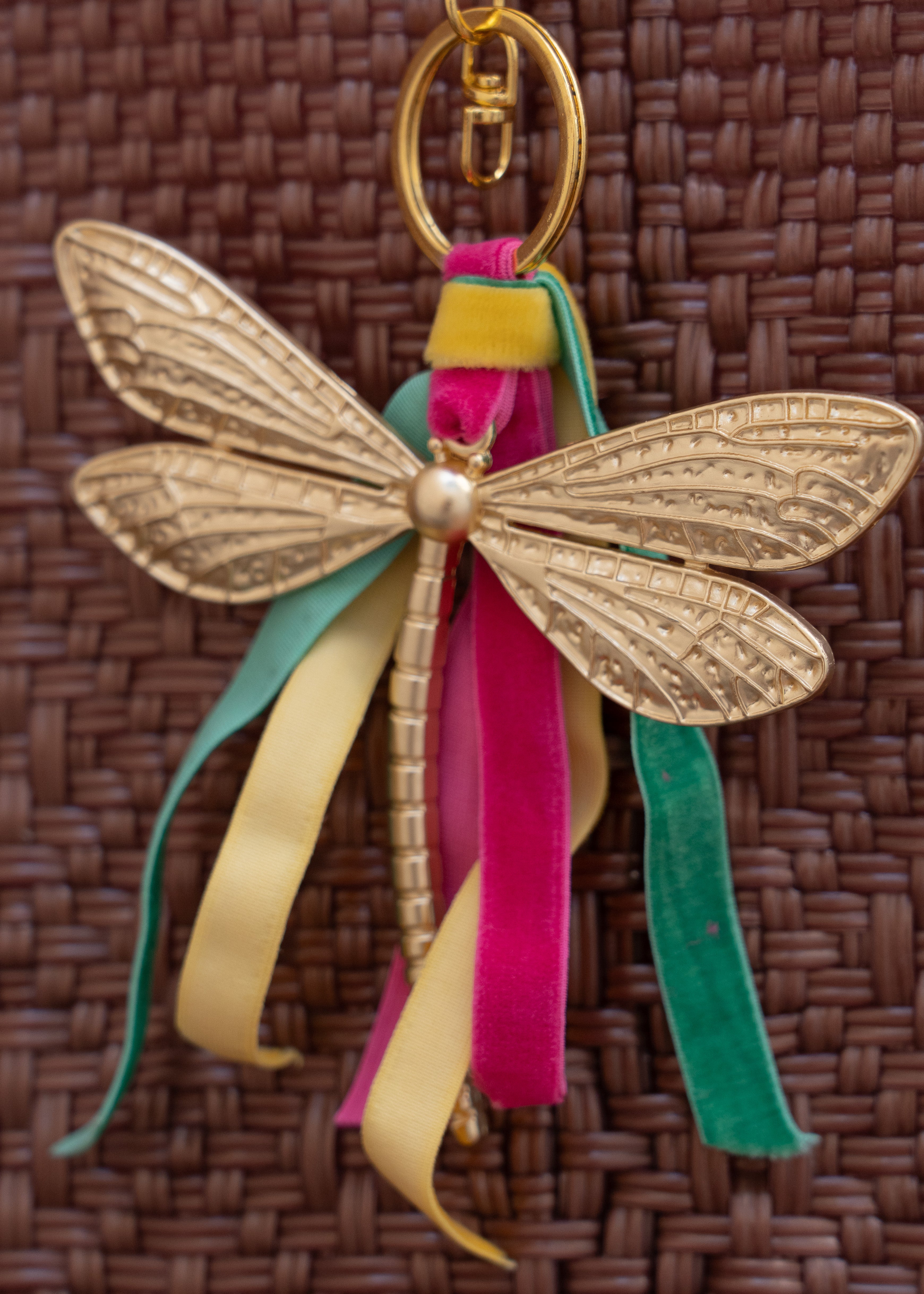 Llavero libélula Magenta, Amarillo y Verde